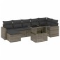 vidaXL 8-tlg. Garten-Sofagarnitur mit Kissen Grau Poly Rattan vidaXL 8-tlg. Garten-Sofagarnitur mit Kissen Grau Poly Rattan