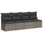 vidaXL 10-tlg. Garten-Sofagarnitur mit Kissen Grau Poly Rattan vidaXL 10-tlg. Garten-Sofagarnitur mit Kissen Grau Poly Rattan