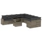 vidaXL 11-tlg. Garten-Sofagarnitur mit Kissen Grau Poly Rattan vidaXL 11-tlg. Garten-Sofagarnitur mit Kissen Grau Poly Rattan