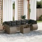 vidaXL 8-tlg. Garten-Sofagarnitur mit Kissen Grau Poly Rattan vidaXL 8-tlg. Garten-Sofagarnitur mit Kissen Grau Poly Rattan