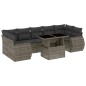 vidaXL 8-tlg. Garten-Sofagarnitur mit Kissen Grau Poly Rattan vidaXL 8-tlg. Garten-Sofagarnitur mit Kissen Grau Poly Rattan