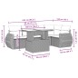 vidaXL 6-tlg. Garten-Sofagarnitur mit Kissen Grau Poly Rattan vidaXL 6-tlg. Garten-Sofagarnitur mit Kissen Grau Poly Rattan