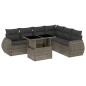 vidaXL 7-tlg. Garten-Sofagarnitur mit Kissen Grau Poly Rattan vidaXL 7-tlg. Garten-Sofagarnitur mit Kissen Grau Poly Rattan