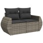 vidaXL 7-tlg. Garten-Sofagarnitur mit Kissen Grau Poly Rattan vidaXL 7-tlg. Garten-Sofagarnitur mit Kissen Grau Poly Rattan