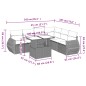 vidaXL 7-tlg. Garten-Sofagarnitur mit Kissen Grau Poly Rattan vidaXL 7-tlg. Garten-Sofagarnitur mit Kissen Grau Poly Rattan