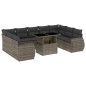 vidaXL 10-tlg. Garten-Sofagarnitur mit Kissen Grau Poly Rattan vidaXL 10-tlg. Garten-Sofagarnitur mit Kissen Grau Poly Rattan