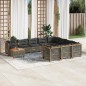 vidaXL 11-tlg. Garten-Sofagarnitur mit Kissen Grau Poly Rattan vidaXL 11-tlg. Garten-Sofagarnitur mit Kissen Grau Poly Rattan