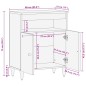 vidaXL Beistellschrank 60x33x75 cm Massivholz Mango vidaXL Beistellschrank 60x33x75 cm Massivholz Mango