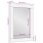 vidaXL Badspiegel 50x70x2,5 cm Massivholz Mango und Glas vidaXL Badspiegel 50x70x2,5 cm Massivholz Mango und Glas