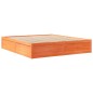 vidaXL Massivholzbett ohne Matratze Wachsbraun 200x200 Kiefernholz vidaXL Massivholzbett ohne Matratze Wachsbraun 200x200 Kiefernholz