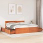 vidaXL Massivholzbett ohne Matratze Wachsbraun 200x200 Kiefernholz vidaXL Massivholzbett ohne Matratze Wachsbraun 200x200 Kiefernholz