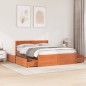vidaXL Massivholzbett ohne Matratze Wachsbraun 140x200 cm Kiefernholz vidaXL Massivholzbett ohne Matratze Wachsbraun 140x200 cm Kiefernholz