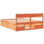 vidaXL Massivholzbett ohne Matratze Wachsbraun 140x200 cm Kiefernholz vidaXL Massivholzbett ohne Matratze Wachsbraun 140x200 cm Kiefernholz