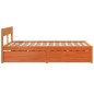 vidaXL Massivholzbett ohne Matratze Wachsbraun 135x190 cm Kiefernholz vidaXL Massivholzbett ohne Matratze Wachsbraun 135x190 cm Kiefernholz