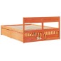 vidaXL Massivholzbett ohne Matratze Wachsbraun 135x190 cm Kiefernholz vidaXL Massivholzbett ohne Matratze Wachsbraun 135x190 cm Kiefernholz