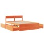 vidaXL Massivholzbett ohne Matratze Wachsbraun 135x190 cm Kiefernholz vidaXL Massivholzbett ohne Matratze Wachsbraun 135x190 cm Kiefernholz