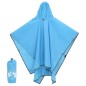 vidaXL Regenponcho mit Kapuze 2-in-1-Design Blau 223x145 cm vidaXL Regenponcho mit Kapuze 2-in-1-Design Blau 223x145 cm