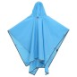 vidaXL Regenponcho mit Kapuze 2-in-1-Design Blau 223x145 cm vidaXL Regenponcho mit Kapuze 2-in-1-Design Blau 223x145 cm