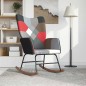 vidaXL Schaukelsessel mit Hocker Patchwork Stoff vidaXL Schaukelsessel mit Hocker Patchwork Stoff