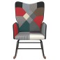 vidaXL Schaukelsessel mit Hocker Patchwork Stoff vidaXL Schaukelsessel mit Hocker Patchwork Stoff