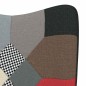 vidaXL Schaukelsessel mit Hocker Patchwork Stoff vidaXL Schaukelsessel mit Hocker Patchwork Stoff