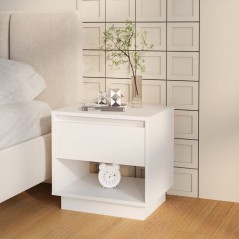 vidaXL Nachttisch Weiß 45x34x44 cm Holzwerkstoff