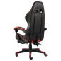 vidaXL Gaming-Stuhl mit Fußstütze Schwarz und Rot Kunstleder vidaXL Gaming-Stuhl mit Fußstütze Schwarz und Rot Kunstleder