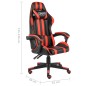 vidaXL Gaming-Stuhl Schwarz und Rot Kunstleder vidaXL Gaming-Stuhl Schwarz und Rot Kunstleder