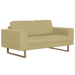 vidaXL 2-Sitzer-Sofa Stoff Grün