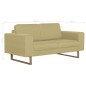 vidaXL 2-Sitzer-Sofa Stoff Grün vidaXL 2-Sitzer-Sofa Stoff Grün