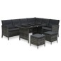 vidaXL 4-tlg. Garten-Sofagarnitur mit Auflagen Poly Rattan Grau vidaXL 4-tlg. Garten-Sofagarnitur mit Auflagen Poly Rattan Grau