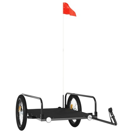vidaXL Fahrradanhänger Schwarz 135x70x37 cm Eisen