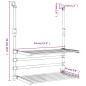 vidaXL Wäschetrockner für Balkon 54x25x42 cm Aluminium vidaXL Wäschetrockner für Balkon 54x25x42 cm Aluminium