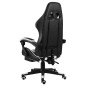 vidaXL Gaming-Stuhl mit Fußstütze Schwarz und Weiß Kunstleder vidaXL Gaming-Stuhl mit Fußstütze Schwarz und Weiß Kunstleder