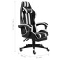 vidaXL Gaming-Stuhl mit Fußstütze Schwarz und Weiß Kunstleder vidaXL Gaming-Stuhl mit Fußstütze Schwarz und Weiß Kunstleder