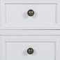 vidaXL Nachttisch mit 2 Schubladen MDF Weiß vidaXL Nachttisch mit 2 Schubladen MDF Weiß