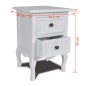 vidaXL Nachttisch mit 2 Schubladen MDF Weiß vidaXL Nachttisch mit 2 Schubladen MDF Weiß