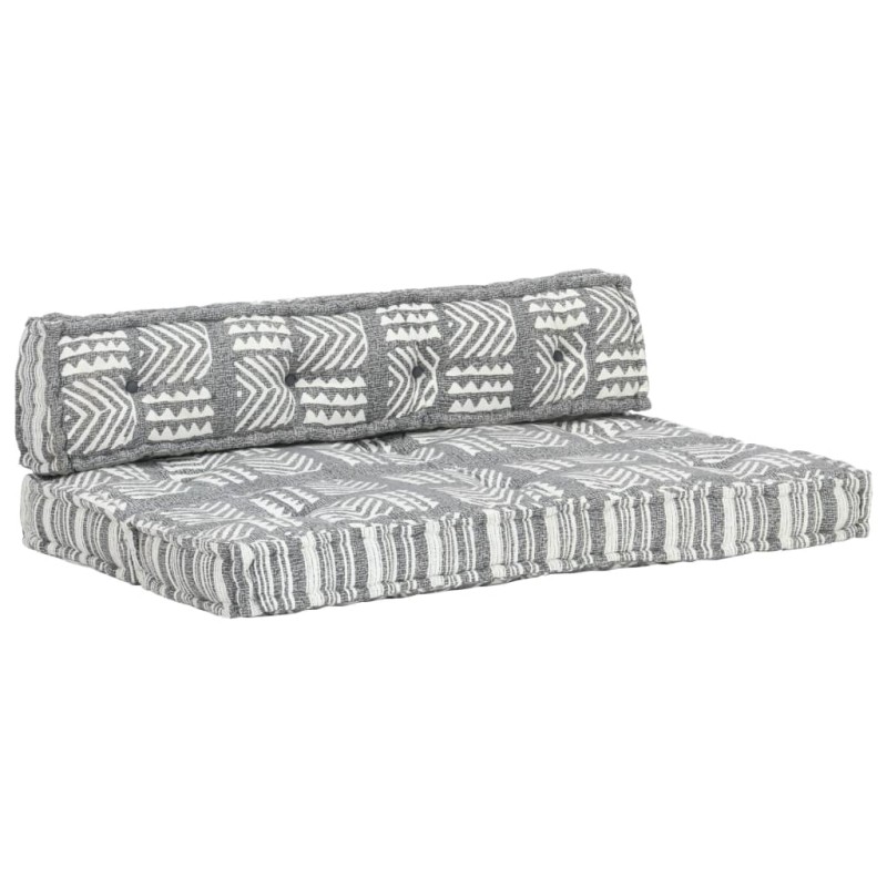 vidaXL Palettensofa-Auflage Grau Stoff Patchwork vidaXL Palettensofa-Auflage Grau Stoff Patchwork