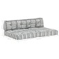 vidaXL Palettensofa-Auflage Grau Stoff Patchwork vidaXL Palettensofa-Auflage Grau Stoff Patchwork