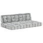 vidaXL Palettensofa-Auflage Grau Stoff Patchwork vidaXL Palettensofa-Auflage Grau Stoff Patchwork