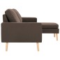 vidaXL 3-Sitzer-Sofa mit Hocker Braun Stoff vidaXL 3-Sitzer-Sofa mit Hocker Braun Stoff