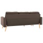 vidaXL 3-Sitzer-Sofa mit Hocker Braun Stoff vidaXL 3-Sitzer-Sofa mit Hocker Braun Stoff