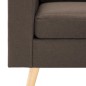 vidaXL 3-Sitzer-Sofa mit Hocker Braun Stoff vidaXL 3-Sitzer-Sofa mit Hocker Braun Stoff