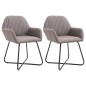 vidaXL Esszimmerstühle 2 Stk. Taupe Stoff vidaXL Esszimmerstühle 2 Stk. Taupe Stoff