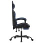 vidaXL Gaming-Stuhl mit Fußstütze Drehbar Schwarz & Blau Kunstleder vidaXL Gaming-Stuhl mit Fußstütze Drehbar Schwarz & Blau Kunstleder