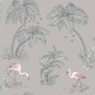 DUTCH WALLCOVERINGS Tapete Flamingo Grau DUTCH WALLCOVERINGS Tapete Flamingo Grau