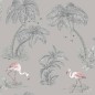 DUTCH WALLCOVERINGS Tapete Flamingo Grau DUTCH WALLCOVERINGS Tapete Flamingo Grau