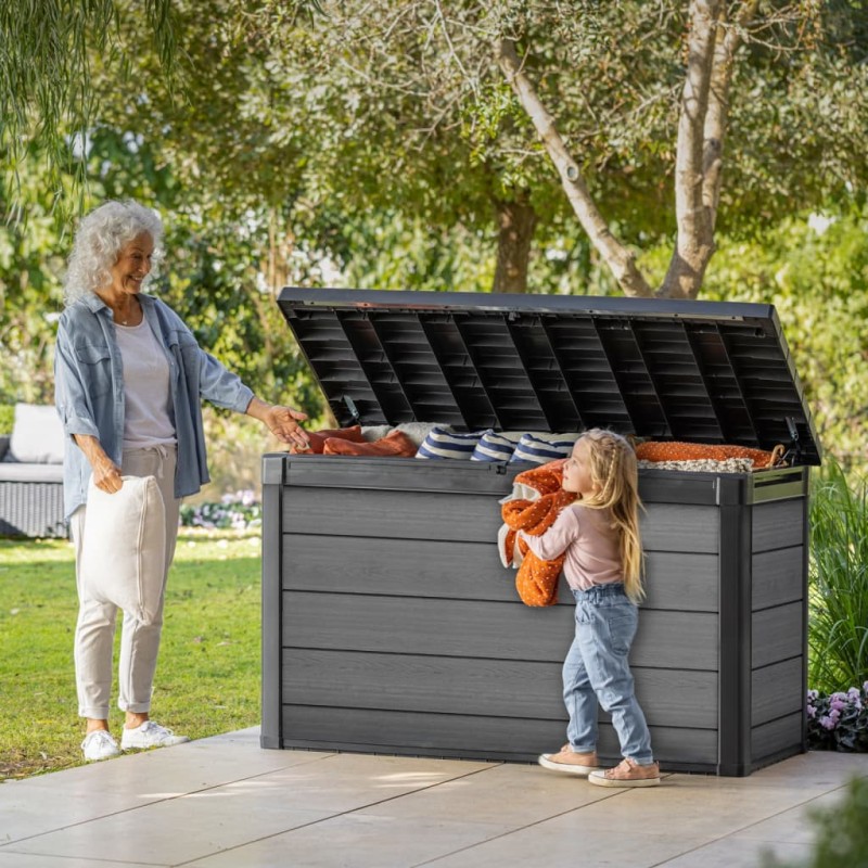 Keter Gartentruhe Cortina 757 L Grau Keter Gartentruhe Cortina 757 L Grau