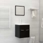 vidaXL 2-tlg. Badmöbel-Set Schwarz Holzwerkstoff vidaXL 2-tlg. Badmöbel-Set Schwarz Holzwerkstoff