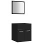 vidaXL 2-tlg. Badmöbel-Set Schwarz Holzwerkstoff vidaXL 2-tlg. Badmöbel-Set Schwarz Holzwerkstoff